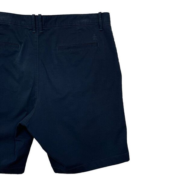 Penguin Men's Blue Flat Front Shorts - Picture 6 of 9